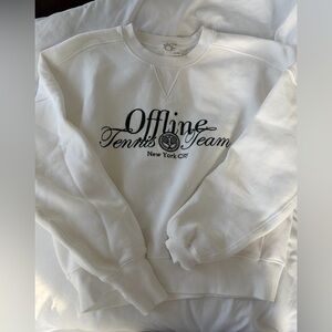 NWOT Offline by Aerie Tennis Embroidered Crewneck Sweatshirt